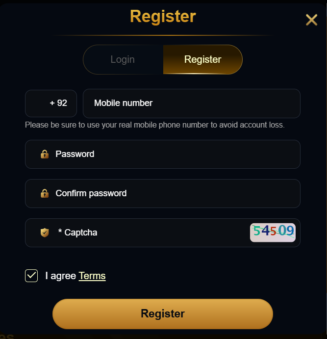 Play Rupees Registration interface reference